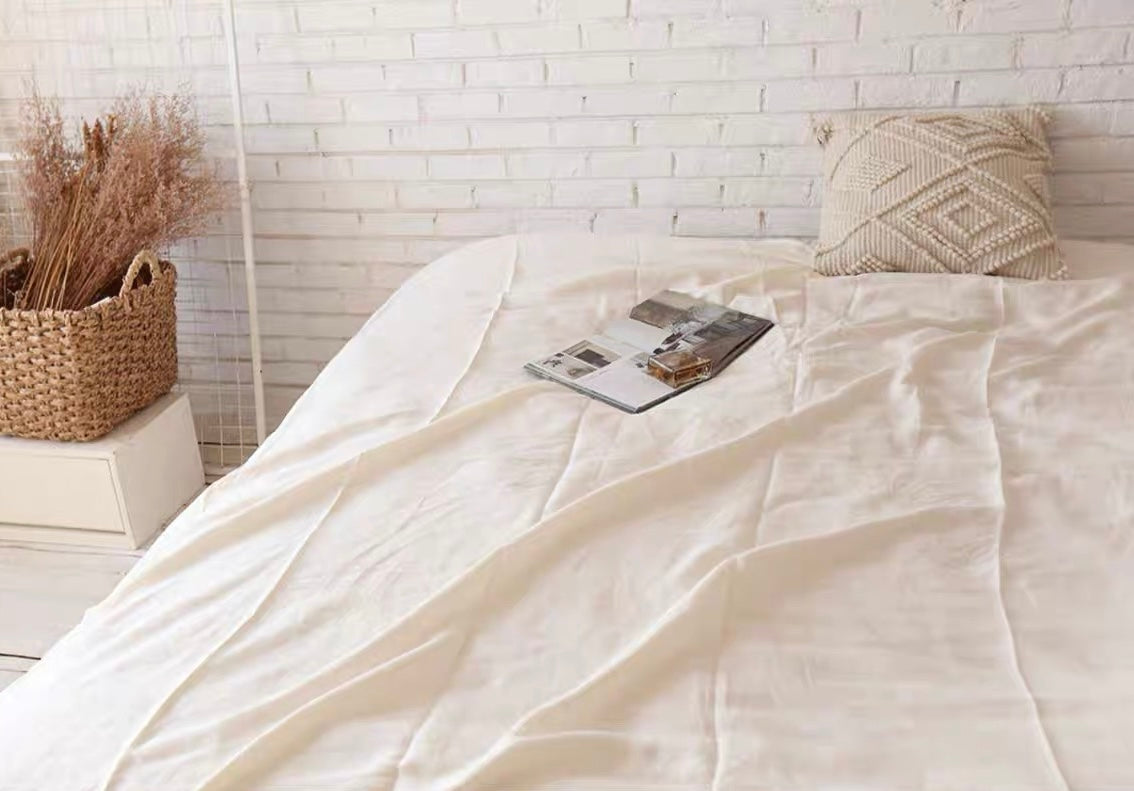 Ivory White Hemp Fabric by the Meter, Medium Weight, Pre-Washed, Extra Wide 110 Inch