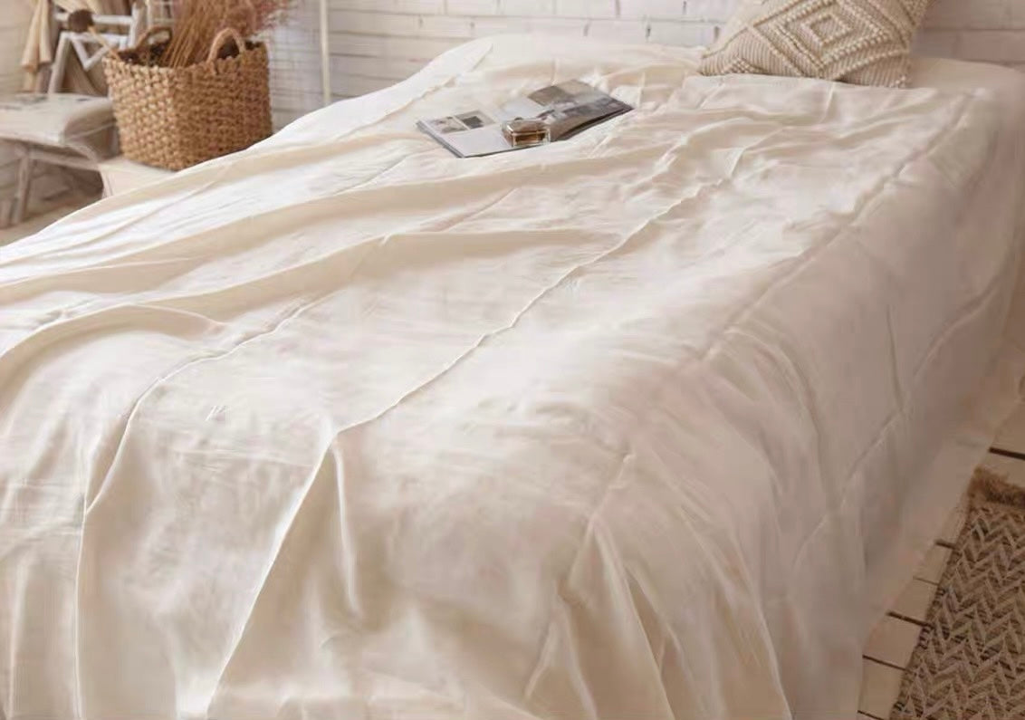 Ivory White Hemp Fabric by the Meter, Medium Weight, Pre-Washed, Extra Wide 110 Inch