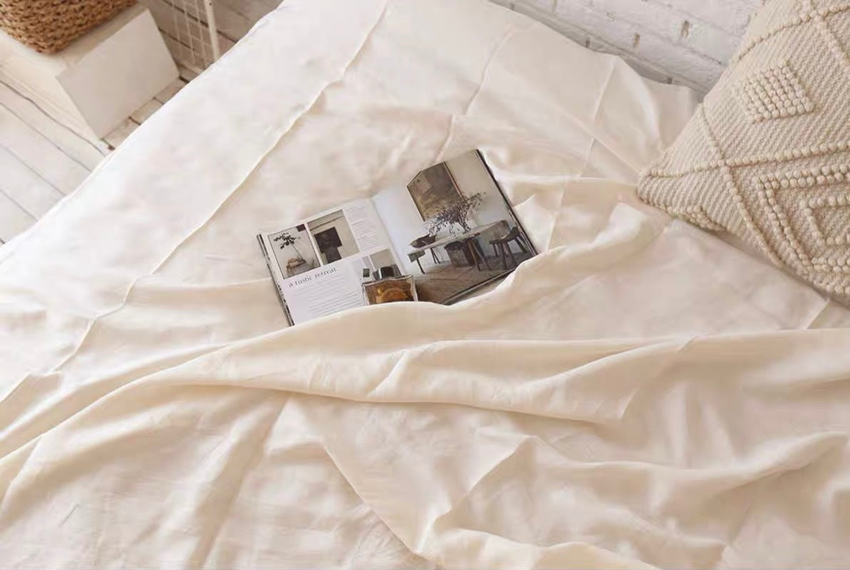 Ivory White Hemp Fabric by the Meter, Medium Weight, Pre-Washed, Extra Wide 110 Inch