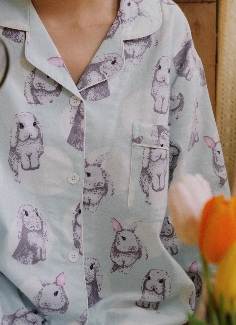 Cute Bunny Pajamas - Gift Wrapped, 100% Cotton Christmas PJS