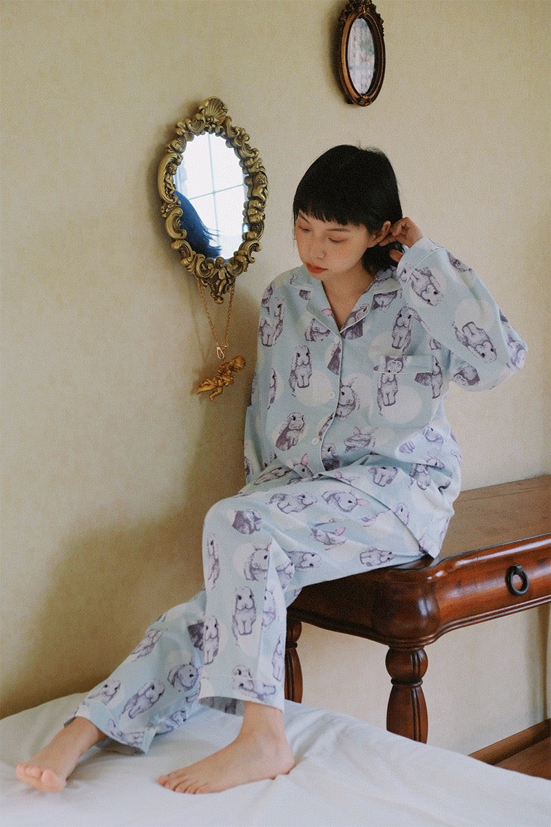 Cute Bunny Pajamas - Gift Wrapped, 100% Cotton Christmas PJS