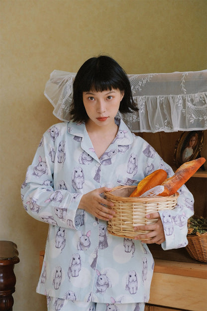 Cute Bunny Pajamas - Gift Wrapped, 100% Cotton Christmas PJS