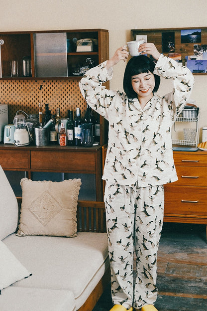 Lucky duck print PJS, 100% Cotton Pyjamas Set, Soft cozy loungewear, Cozy loungewear