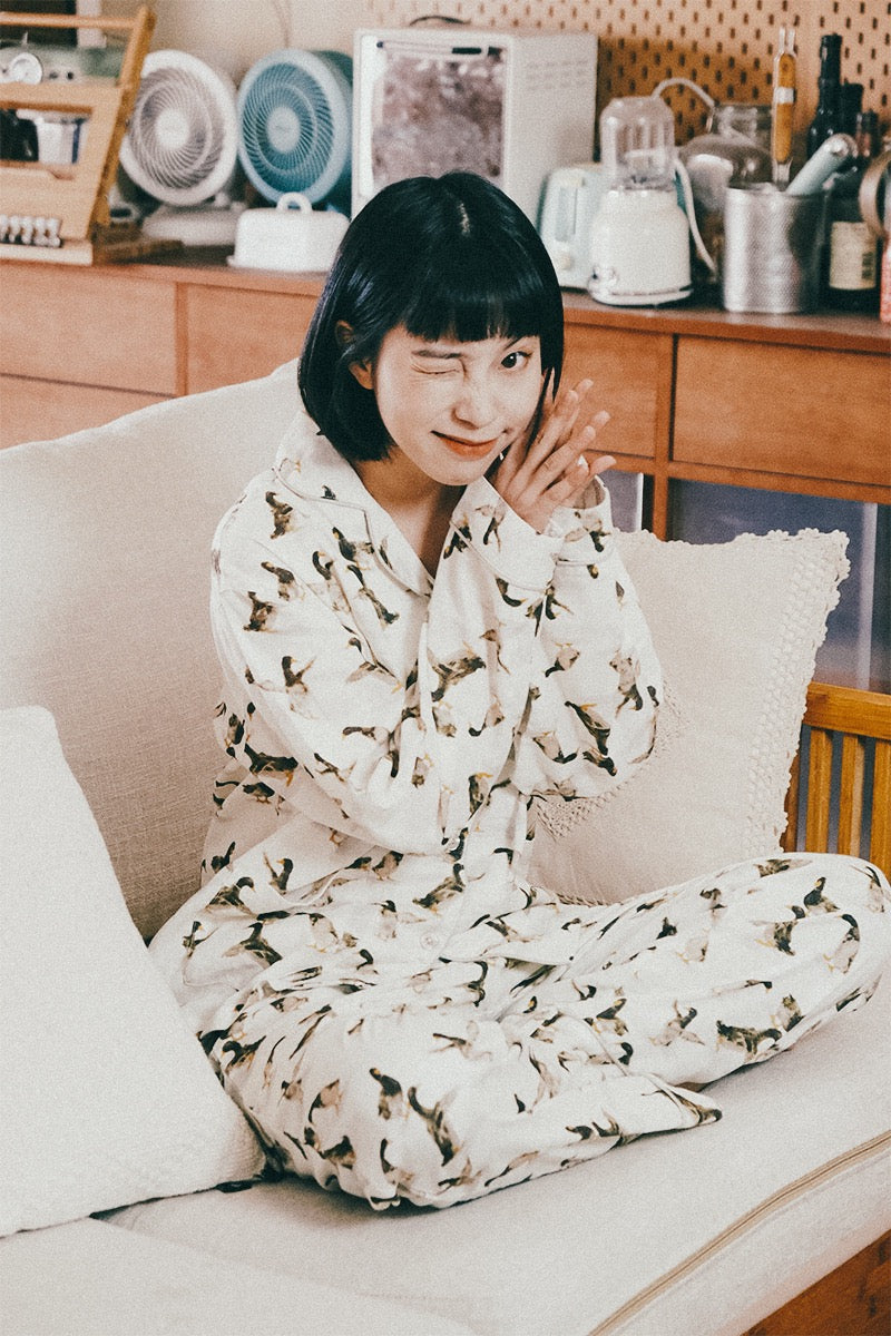 Lucky duck print PJS, 100% Cotton Pyjamas Set, Soft cozy loungewear, Cozy loungewear