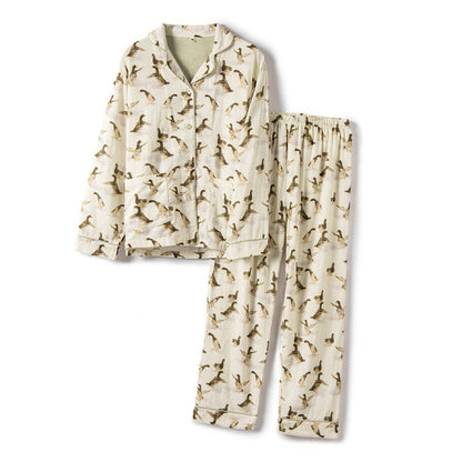 Lucky duck print PJS, 100% Cotton Pyjamas Set, Soft cozy loungewear, Cozy loungewear
