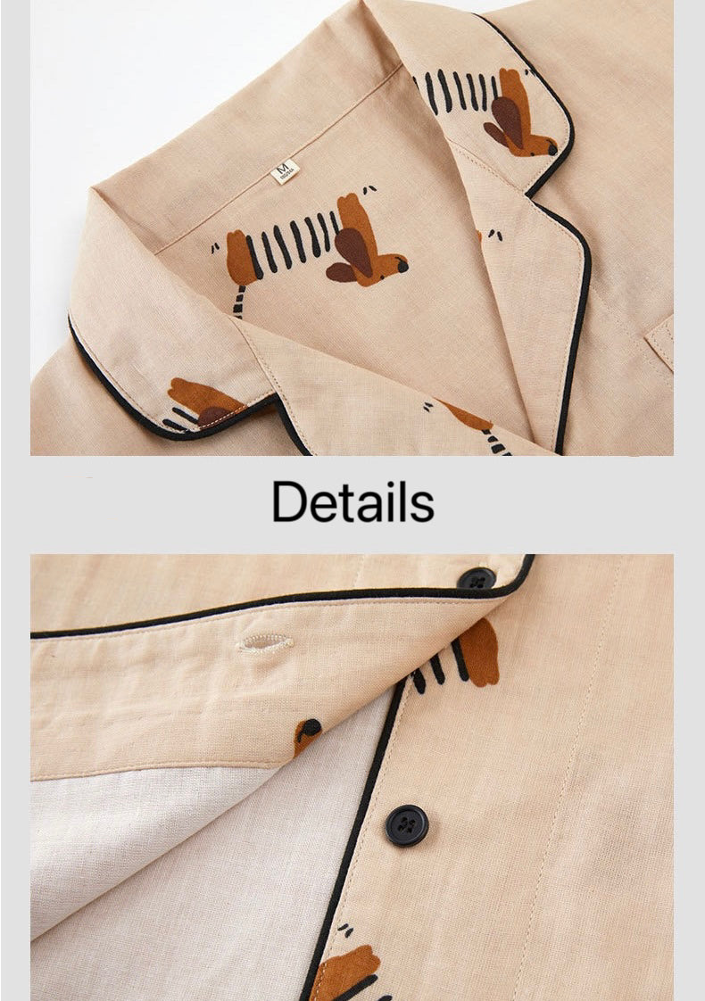 Sausage dog print Pajamas, Cotton Short Sleeve PJS