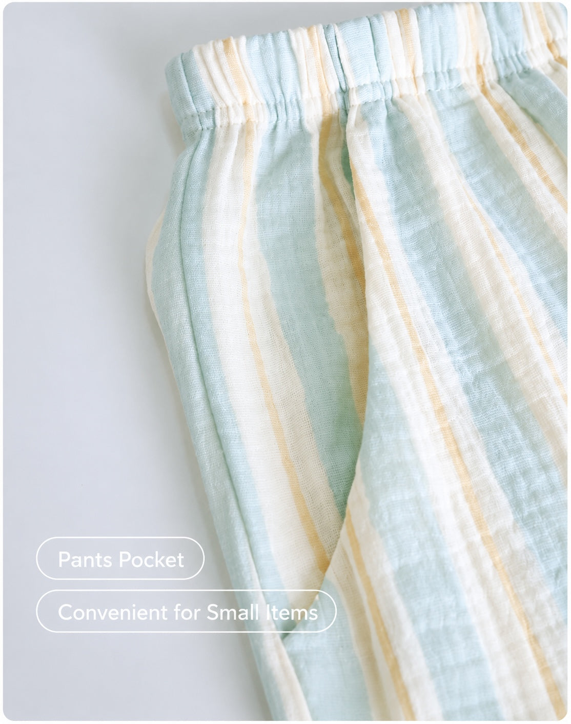 Striped Double Gauze Cotton Pajama Set for Women | Soft Loungewear