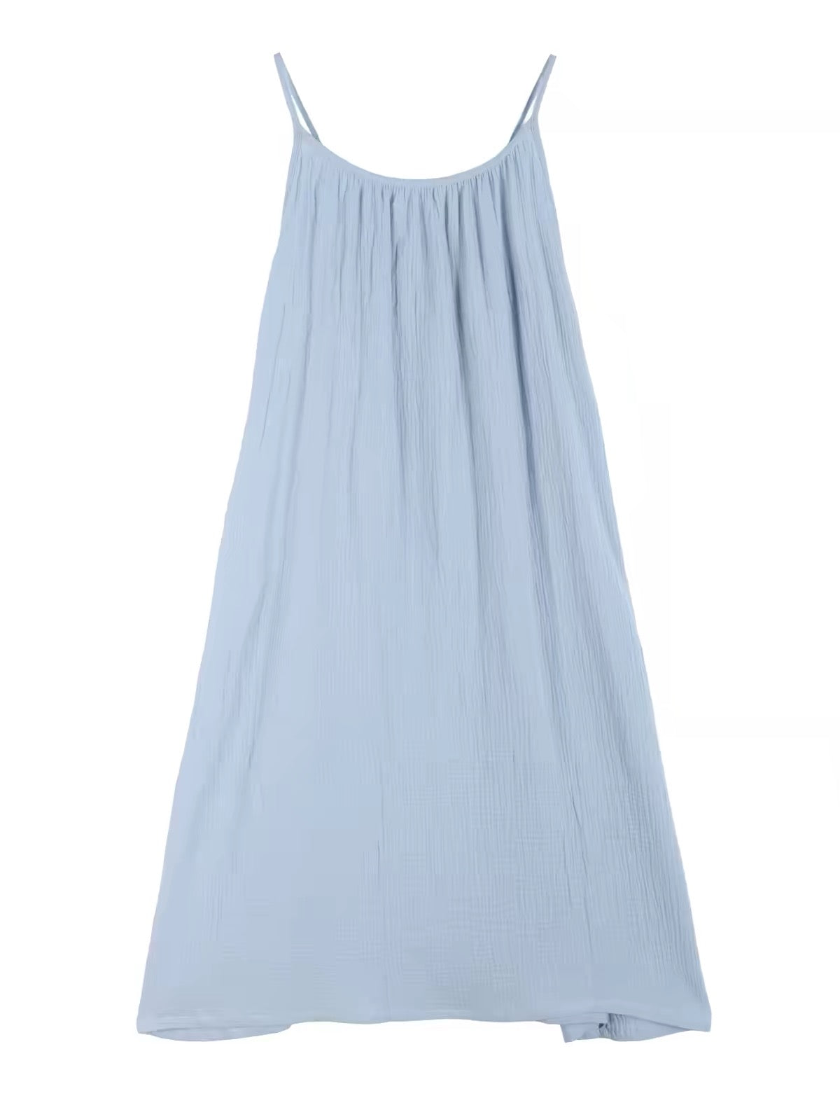 Sky Blue Breathable Muslin Sleepwear ETCOZY