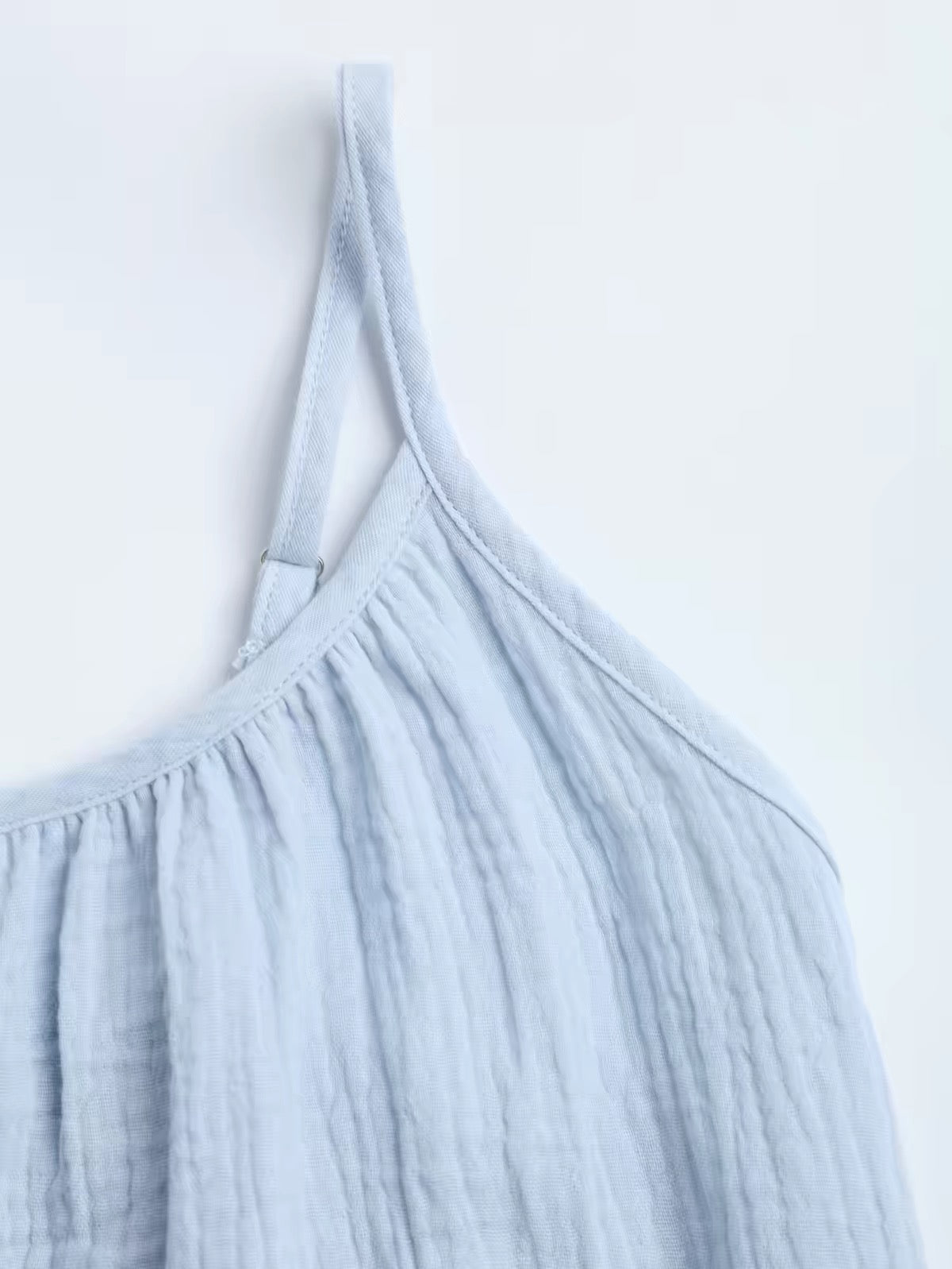 Sky Blue Breathable Muslin Sleepwear ETCOZY