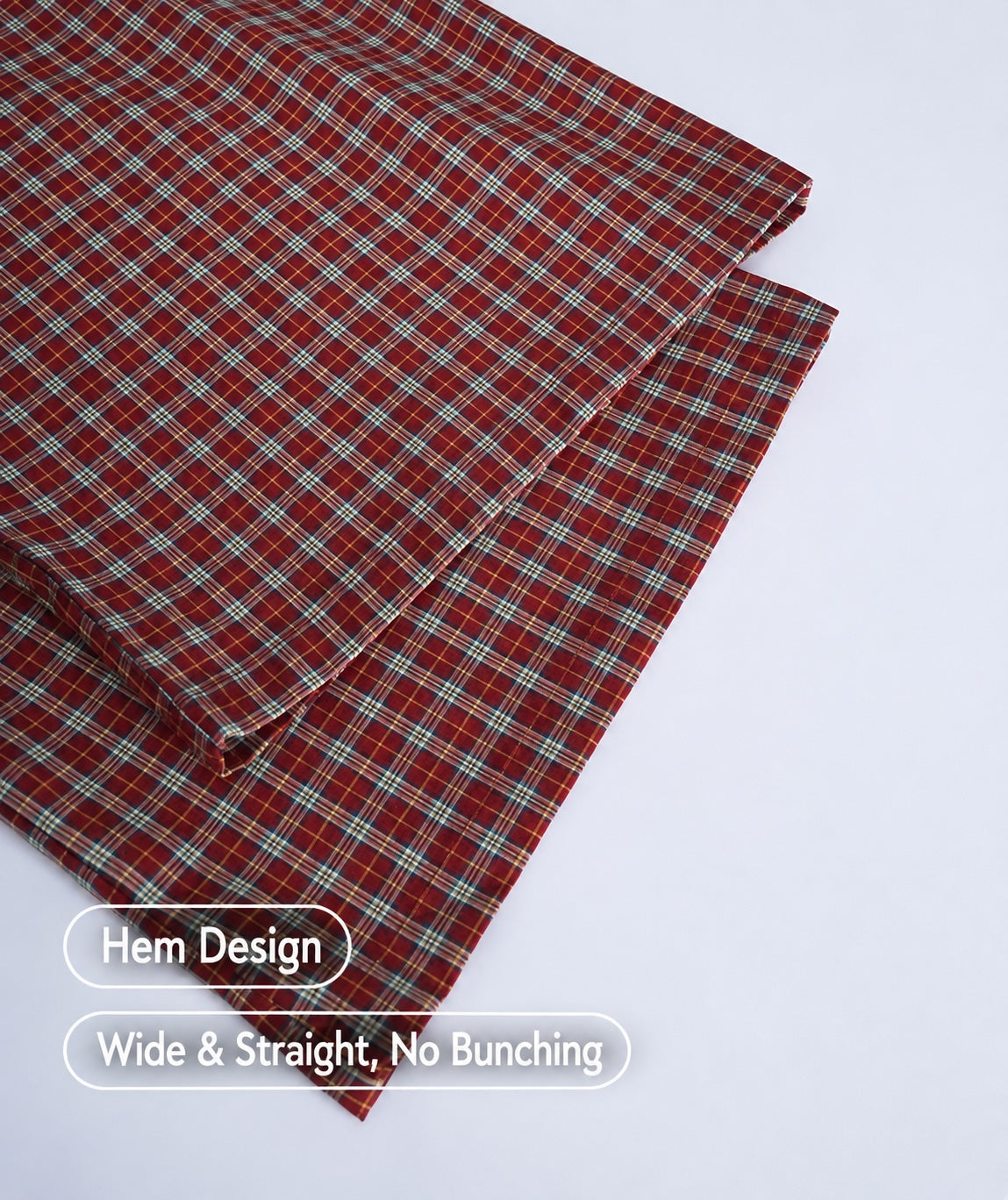 Vintage red plaid cotton lounge pants with relaxed fit - view 13