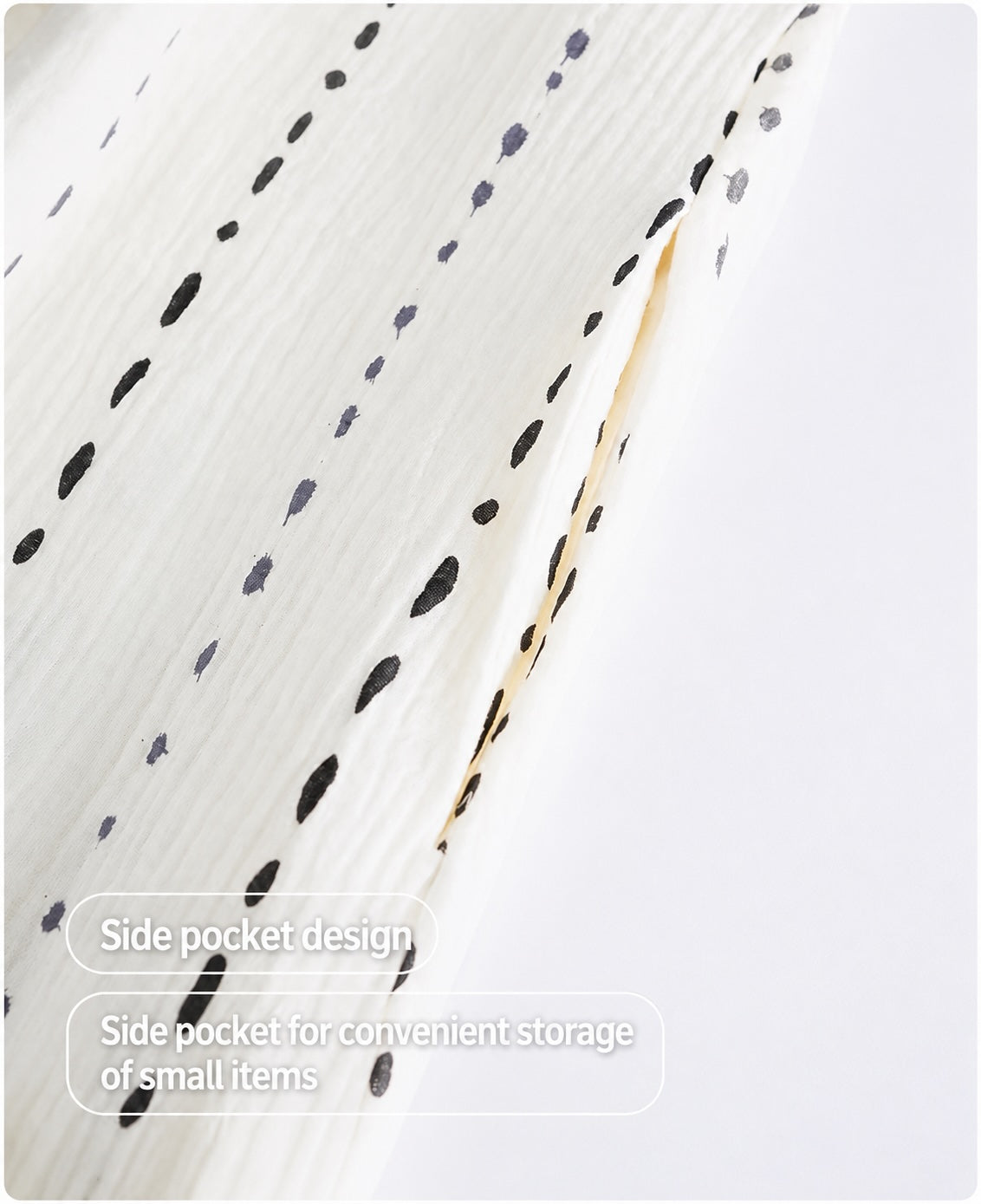 Ivory Dotted Stripe Cotton Gauze Maxi Dress