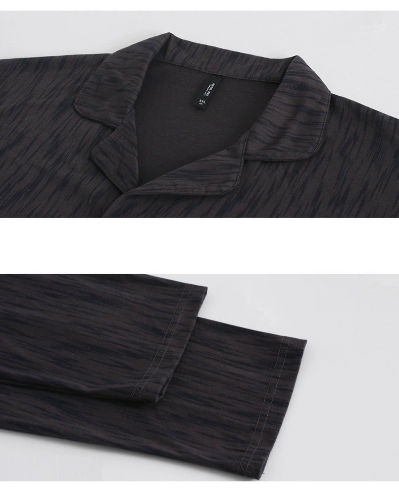 Men Black PJ Set: 100% Cotton Men's Pajamas, Minimalist Men Loungewear, Cozy Sleepwear For Men, Handmade Gift For Him