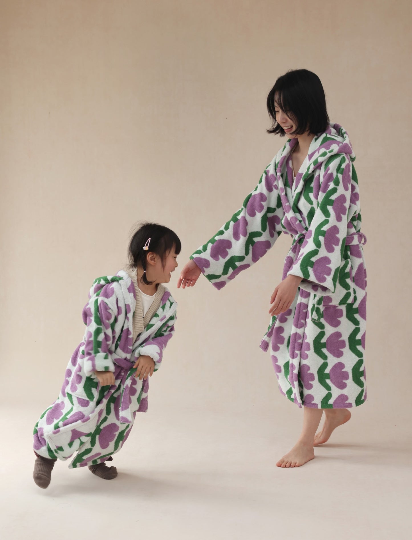 Family Matching Cotton Bathrobe – Parent & Child Cozy Homewear
