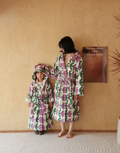 Family Matching Cotton Bathrobe – Parent & Child Cozy Homewear