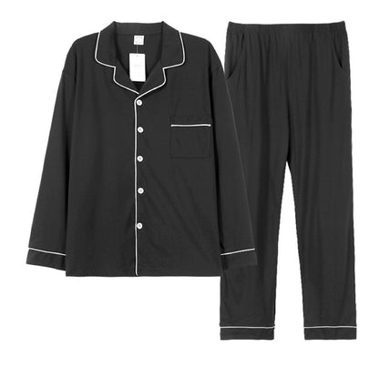 Charcoal Gray Men's PJ Set: 100% Cotton Pyjamas, Minimalist Shirt and Pants for Men, Perfect for Travel, Gift For Him