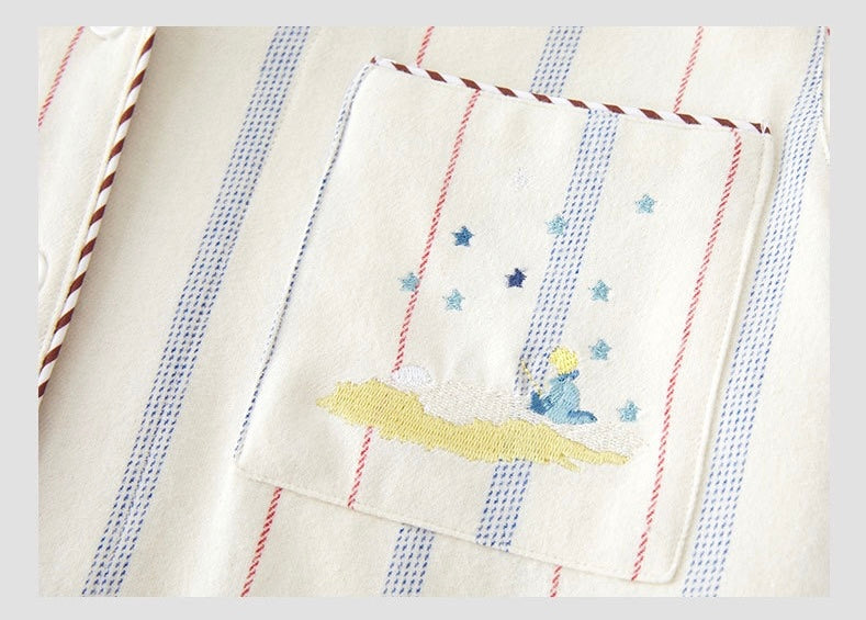 Matching Cotton Flannel Couple Pajamas | Soft Striped His and Hers Sleepwear