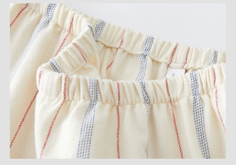 Matching Cotton Flannel Couple Pajamas | Soft Striped His and Hers Sleepwear