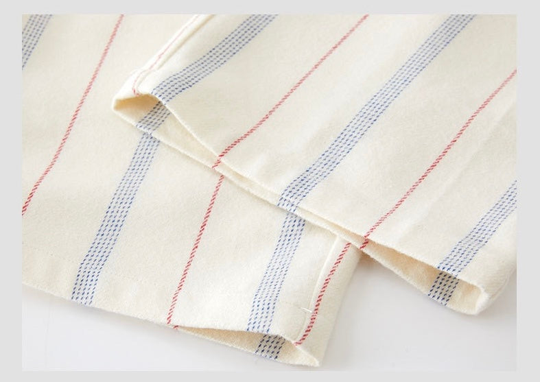 Matching Cotton Flannel Couple Pajamas | Soft Striped His and Hers Sleepwear