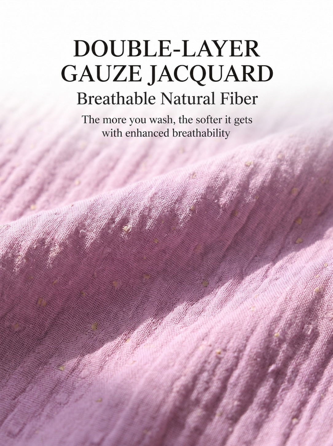 Mauve Pink Cotton Gauze Pajama Set – Handmade Floral Women’s Sleepwear
