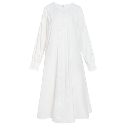 Timeless White Dress – Vintage Victorian Nightgown, Cotton Loungewear, Bridal Nightgown, Cotton Nightie