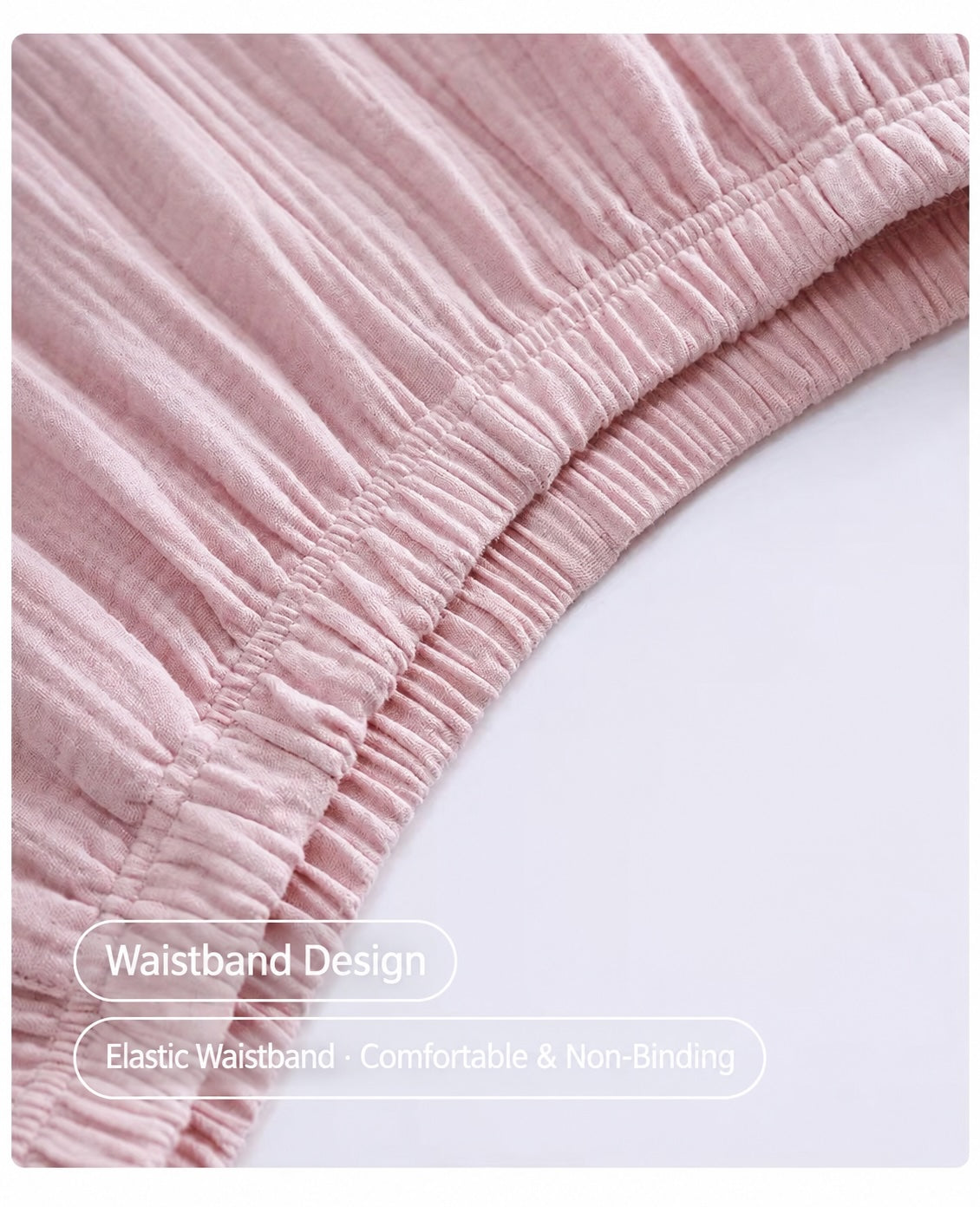 Pink Double Gauze Sleepwear,  Women's Cotton Gauze Pajama Set