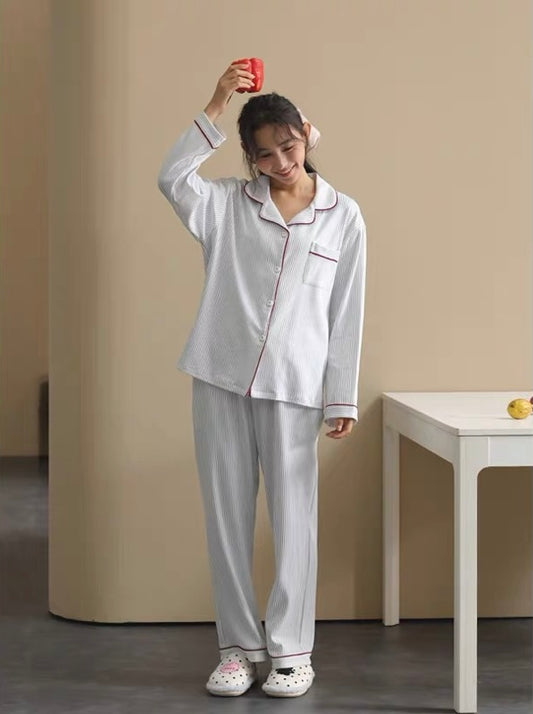 Women’s Cotton Pajamas – Classic Striped Sleepwear for Cozy Nights & Gift Giving