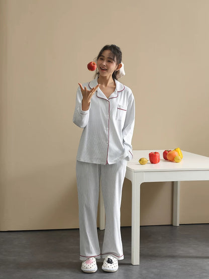 Women’s Cotton Pajamas – Classic Striped Sleepwear for Cozy Nights & Gift Giving