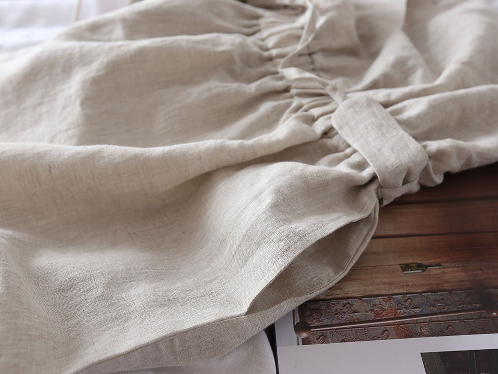 Pure Linen Oversized Dress for Women – Custom Size & Color, Summer Minimalist Outfit