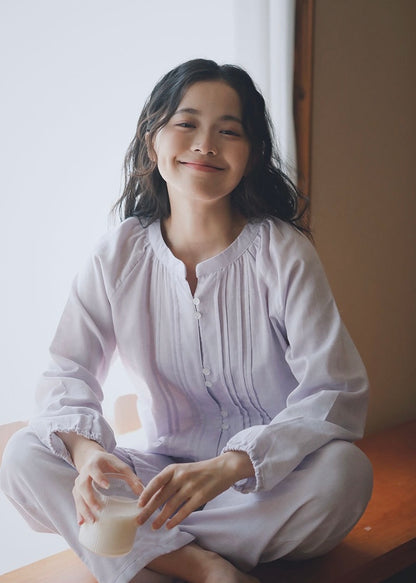 Women’s 100%  Cotton Pajamas Set – Breathable Double Gauze Sleepwear