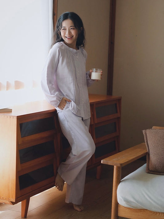 Women’s 100%  Cotton Pajamas Set – Breathable Double Gauze Sleepwear