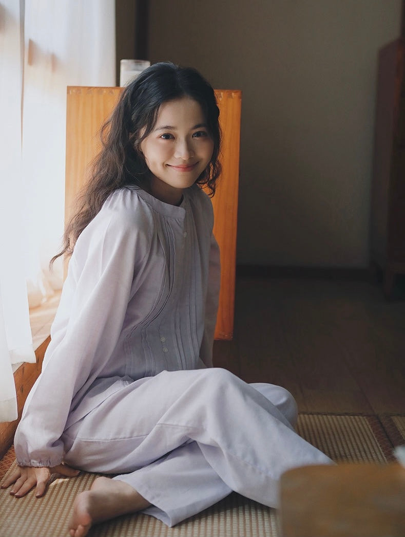 Women’s 100%  Cotton Pajamas Set – Breathable Double Gauze Sleepwear
