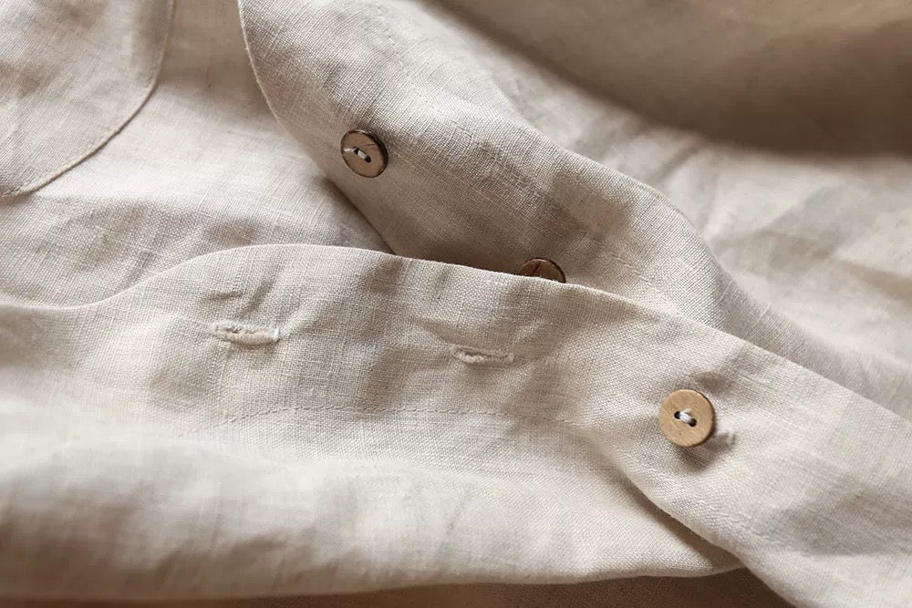 Handmade Pure Linen Maxi Dress – Minimalist, Natural & Custom Fit