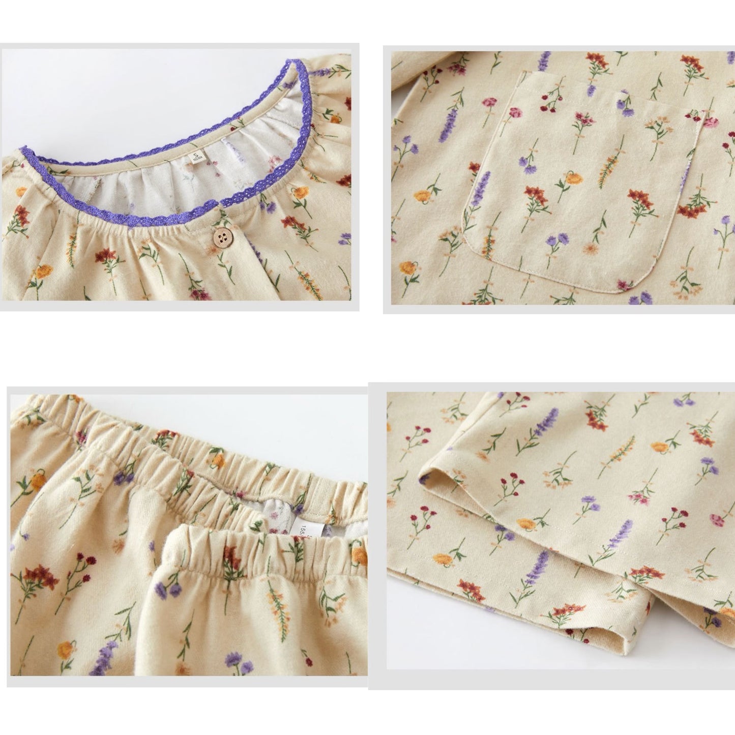 Women’s Organic Cotton Floral Pajama Set – Breathable & Gift-Ready