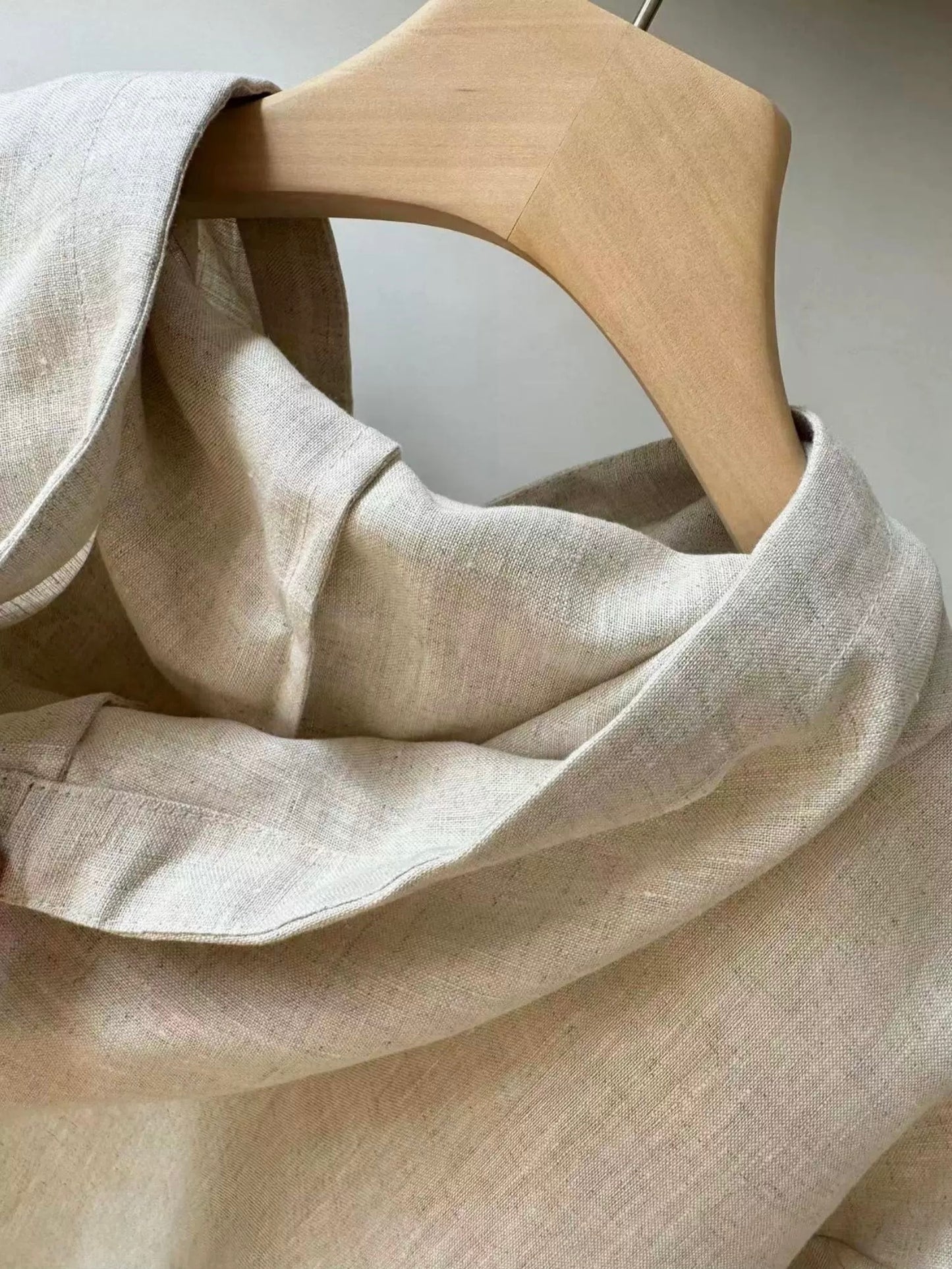 Unisex Linen Pullover Hoodie – Custom Size & Color, Breathable & Stylish