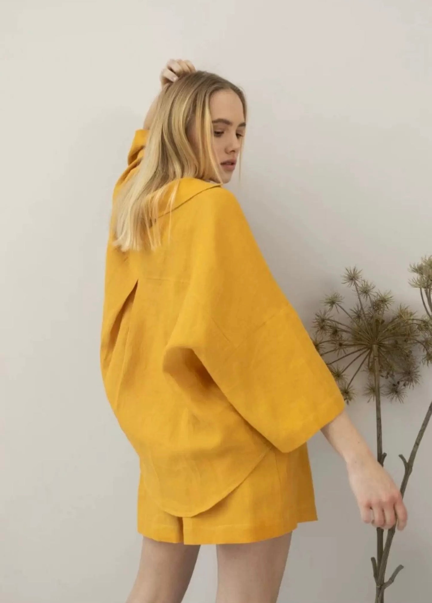 Handmade Linen Shirt & Shorts Set – Custom Colors, Summer Loungewear