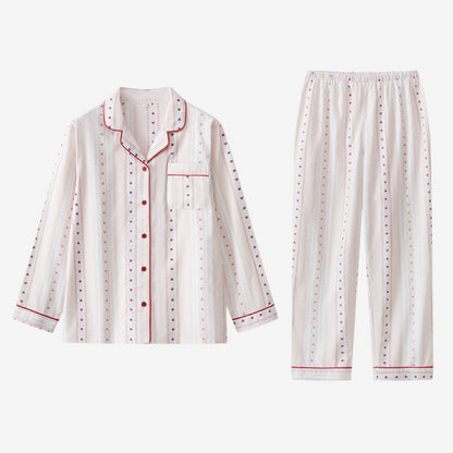 Pink Heart Pajama Set for Women – Cozy Cotton Lounge & Sleepwear