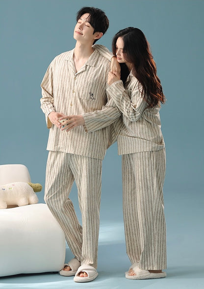 Couple Cotton Pajama Set – Soft, Safe & Antibacterial Sleepwear