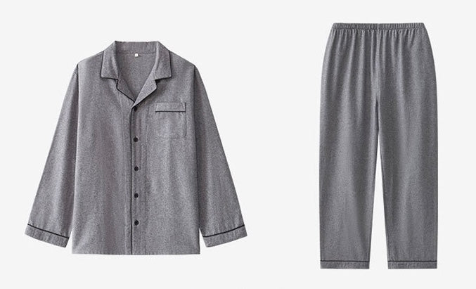 Brushed Cotton Couple Pajama Set – Cozy Matching His & Hers Winter Loungewear