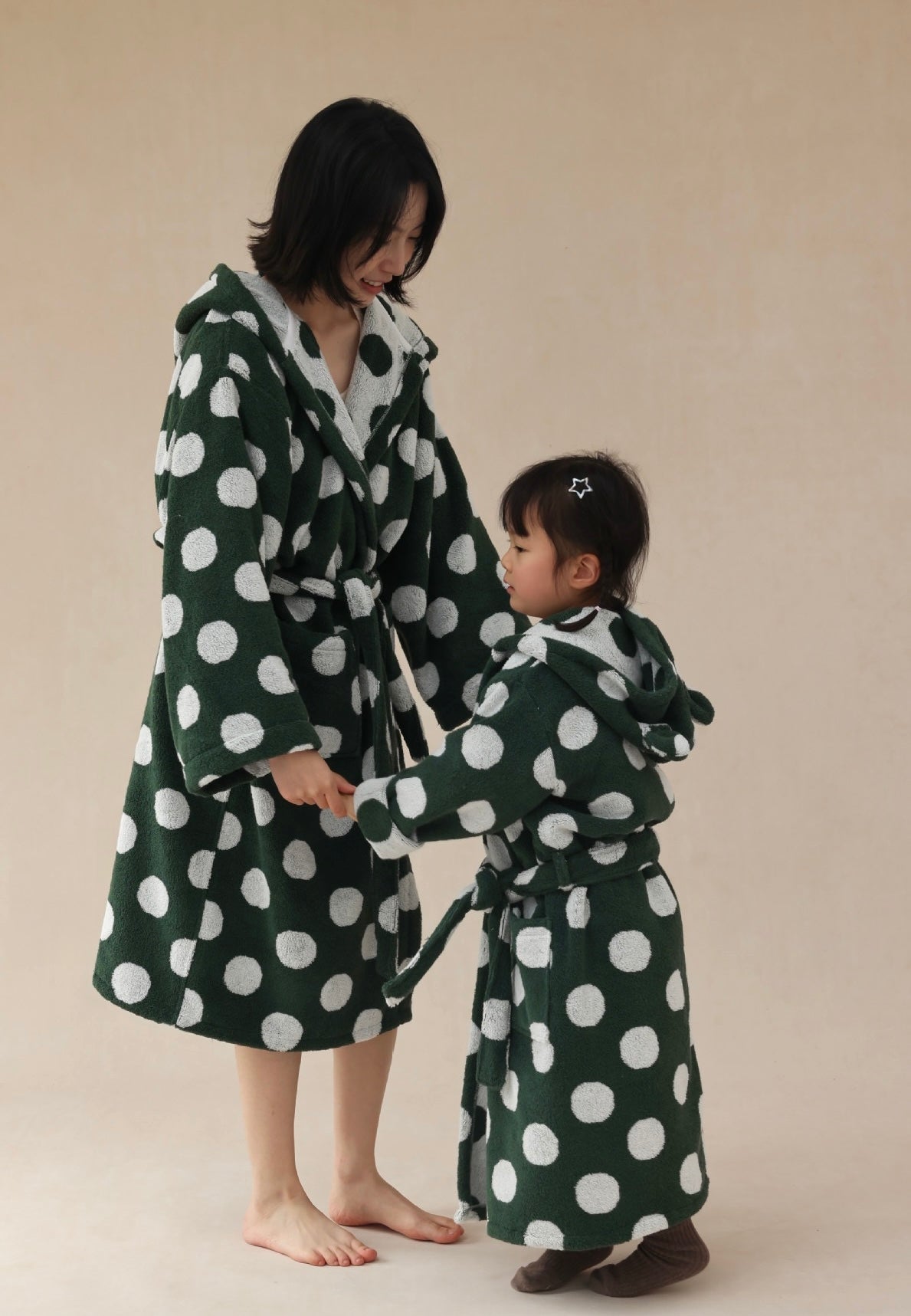 Matching Family Bathrobes – Long-Staple Cotton Hooded Robe for Parent & Child