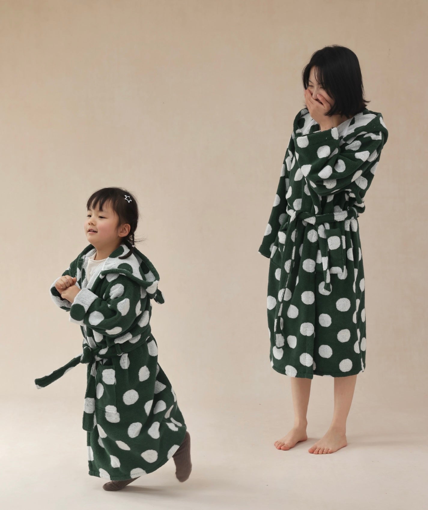Matching Family Bathrobes – Long-Staple Cotton Hooded Robe for Parent & Child