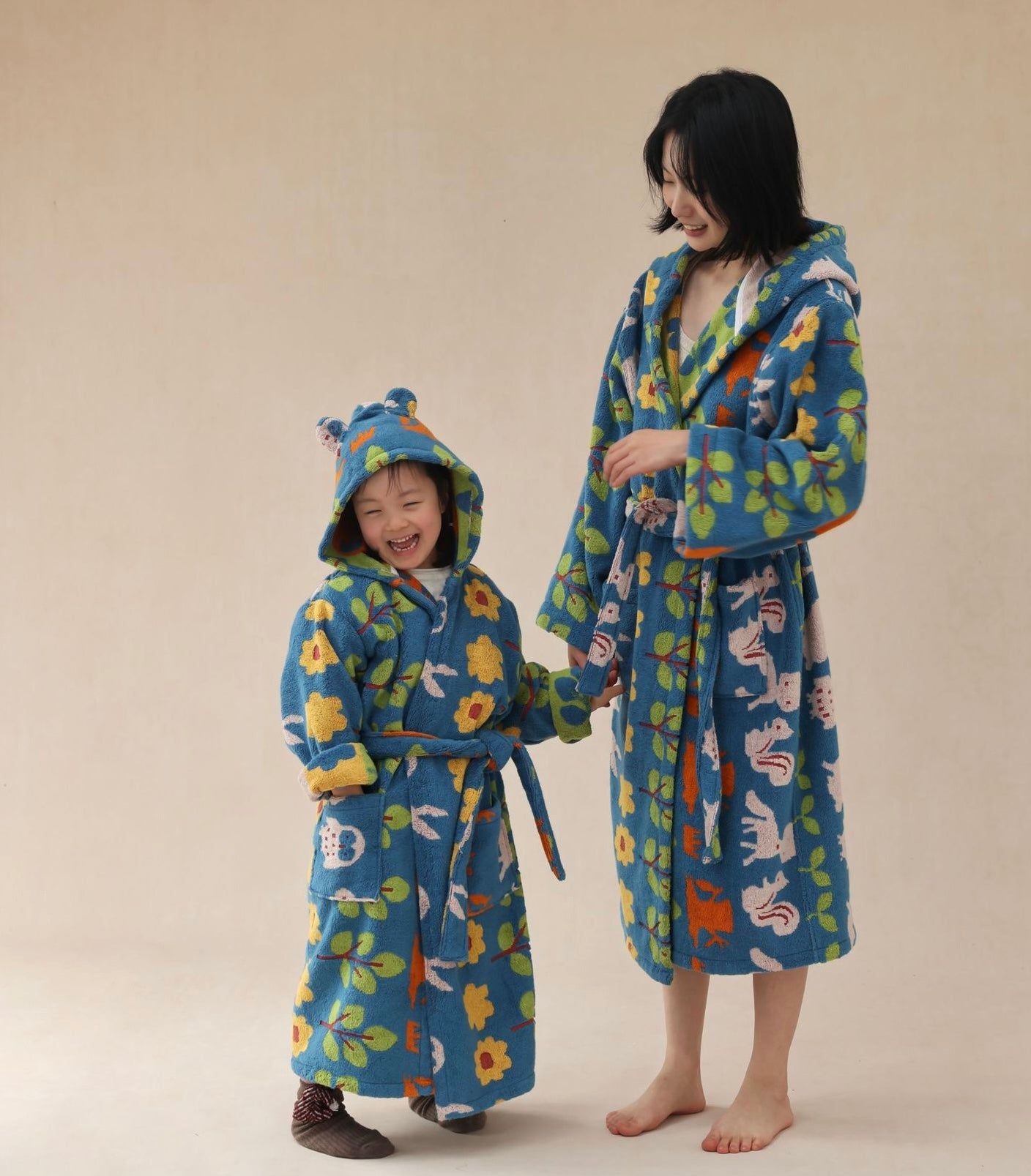 Matching Parent-Child Cotton Bathrobe | Cozy Hooded Family Robes