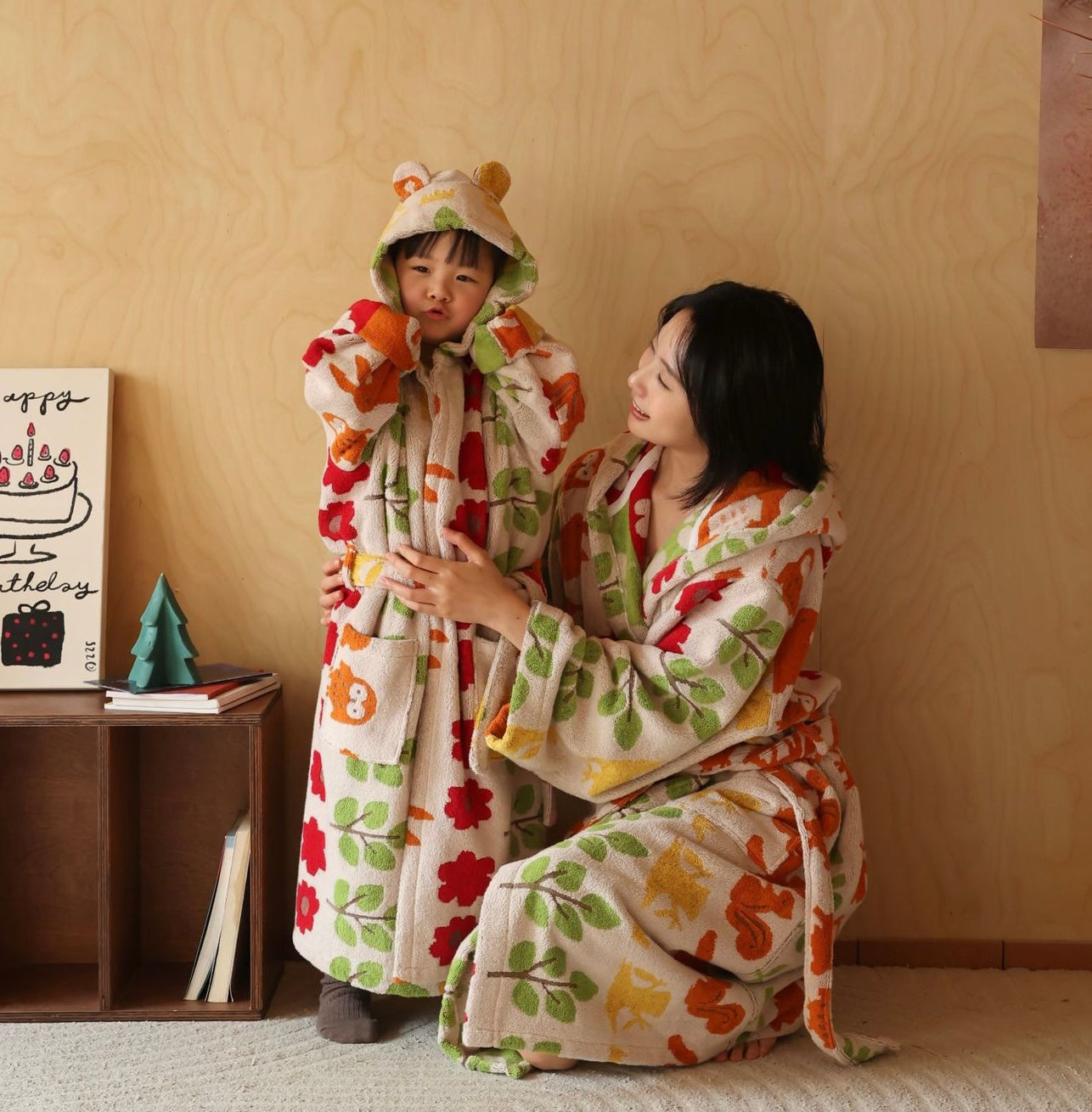 Mom and Me Matching Cotton Bathrobe – Gift-Ready Family Loungewear