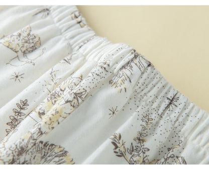 Starry Night Women's Pajama Set: Cozy Beige Loungewear