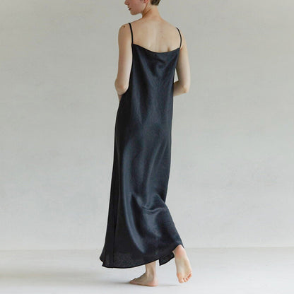 Linen maxi dress, Linen slip dress, Customized size and color