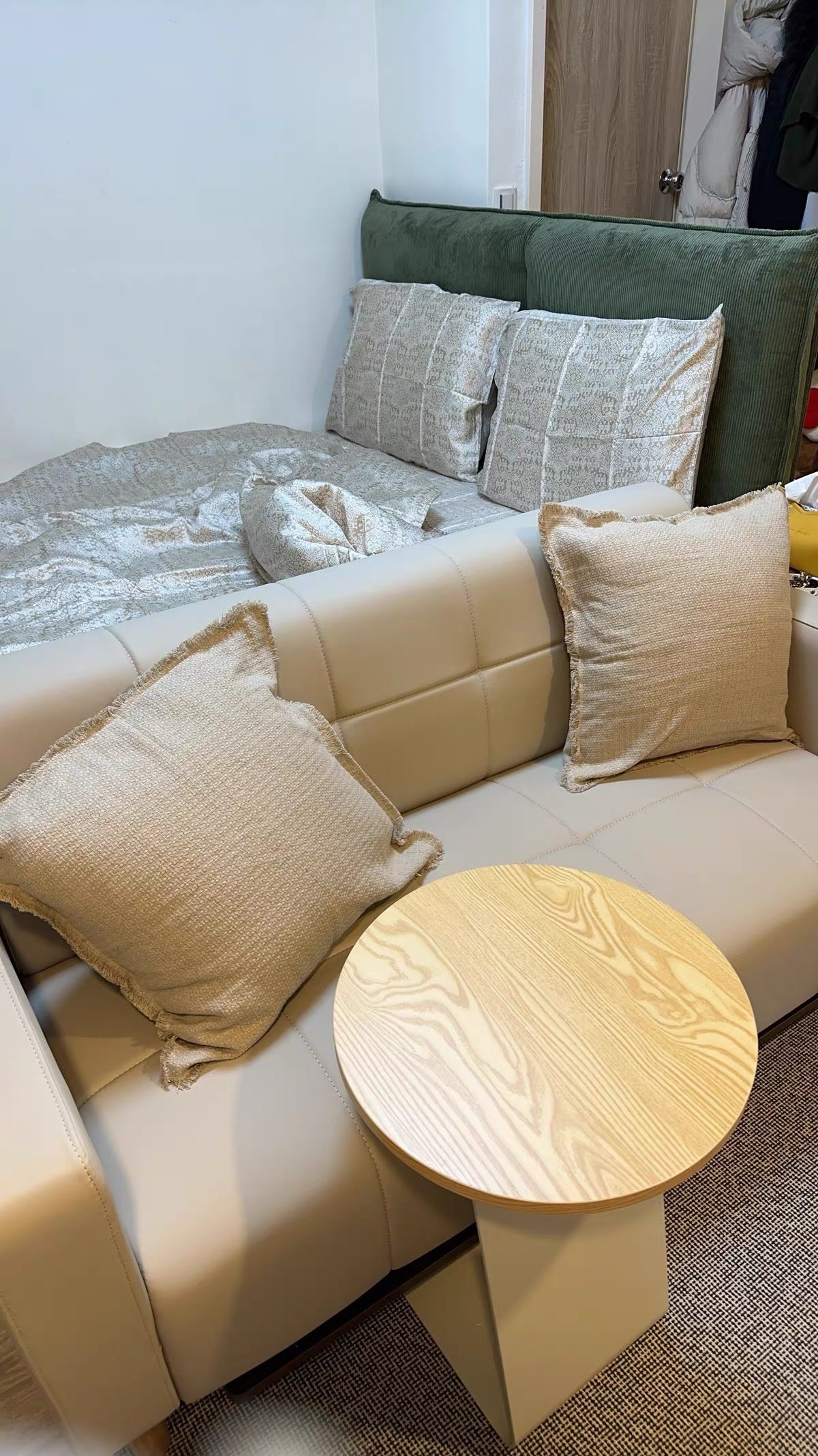 Thick Linen Cotton Wabi Sabi Cushion Cover with Frayed Edge product photo