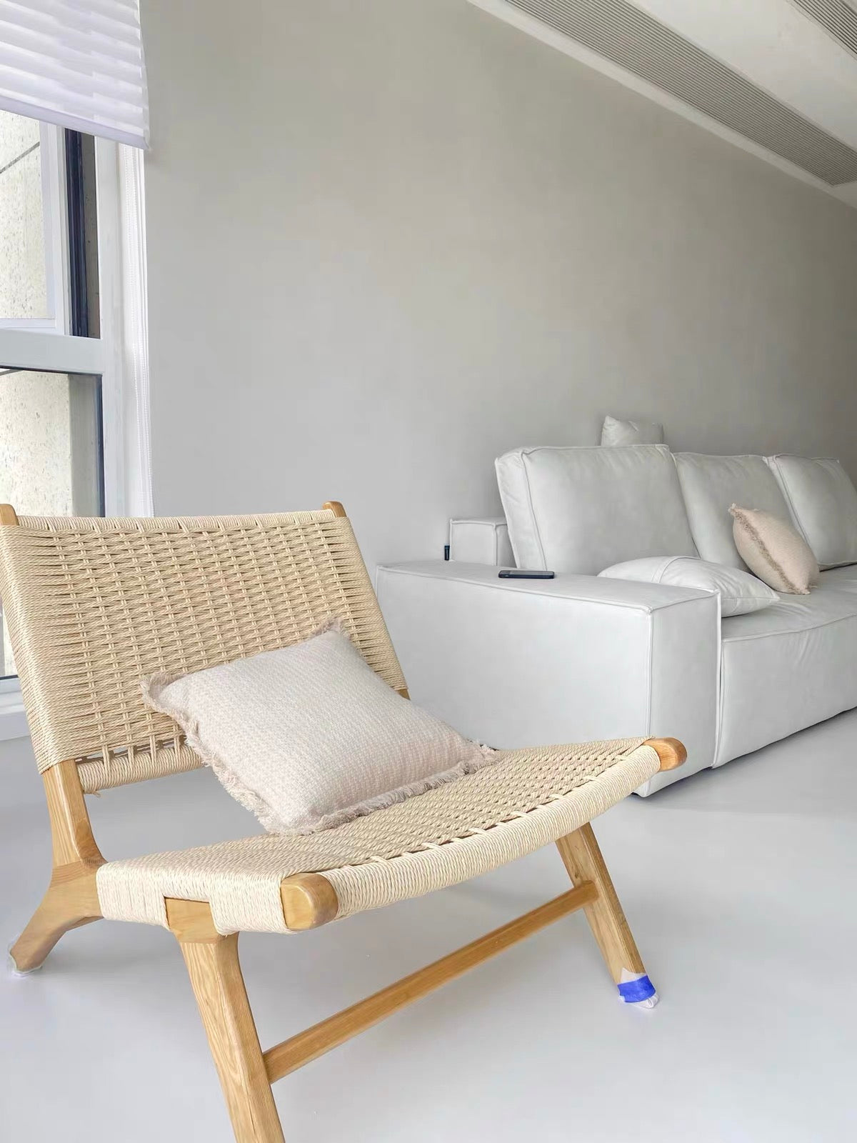 Thick Linen Cotton Wabi Sabi Cushion Cover with Frayed Edge product photo