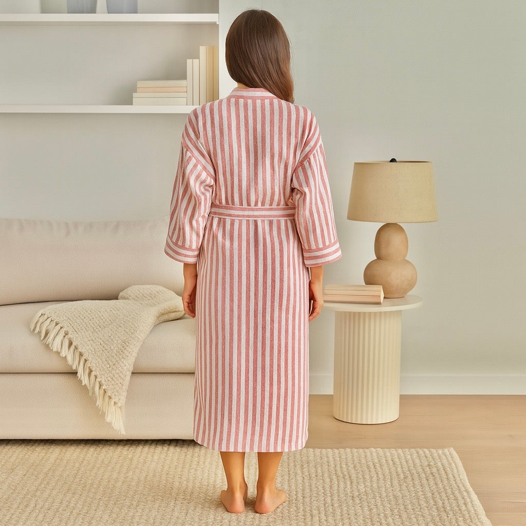 Striped Linen Robe