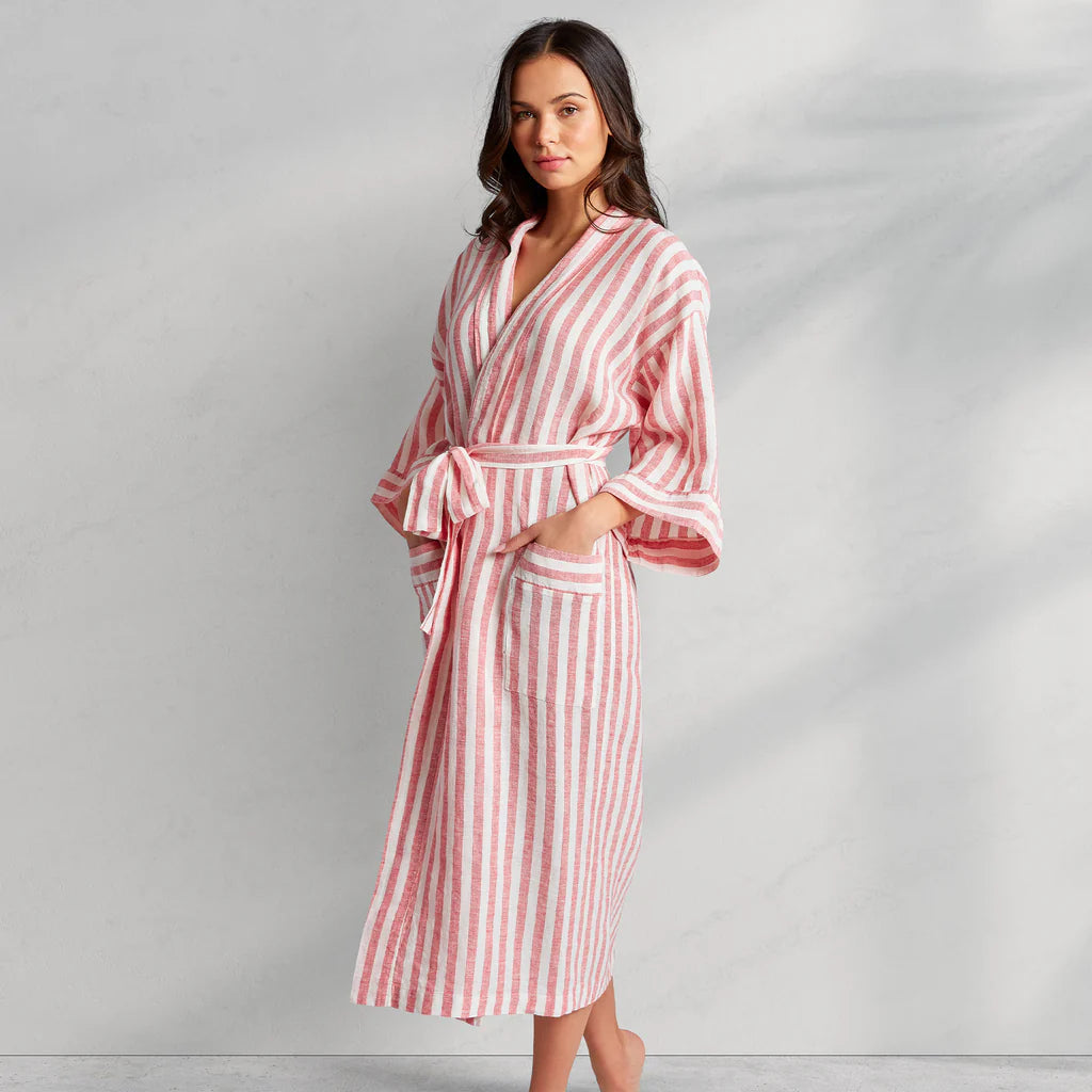 Striped Linen Robe