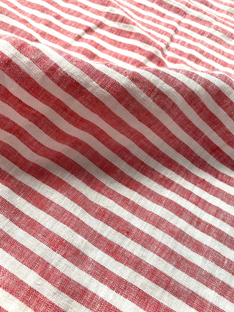 Striped Linen Robe - Blue Cover