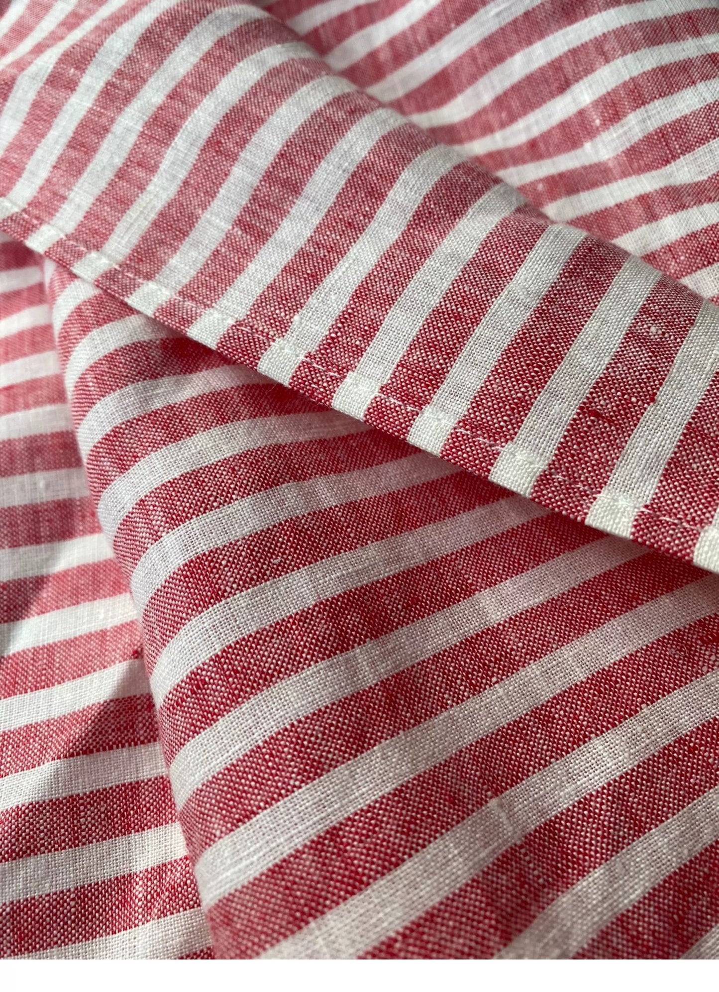 Striped Linen Robe - Blue Cover